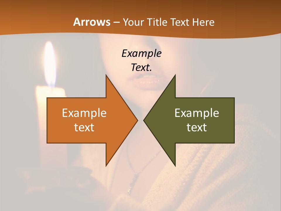 A Young Girl Holding A Lit Candle In Her Hands PowerPoint Template