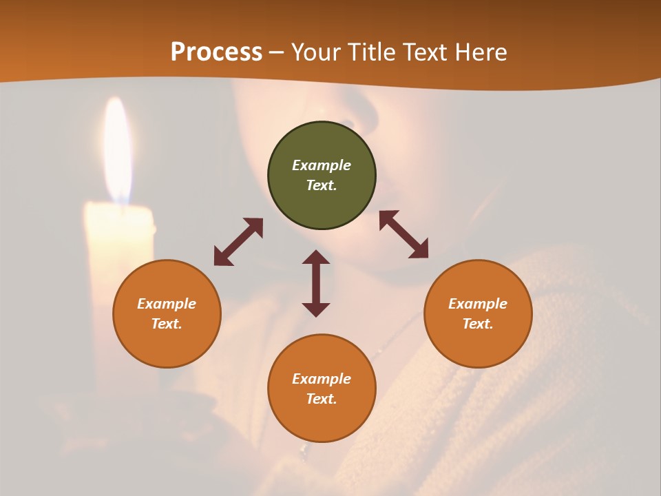 A Young Girl Holding A Lit Candle In Her Hands PowerPoint Template
