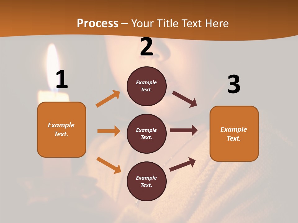 A Young Girl Holding A Lit Candle In Her Hands PowerPoint Template