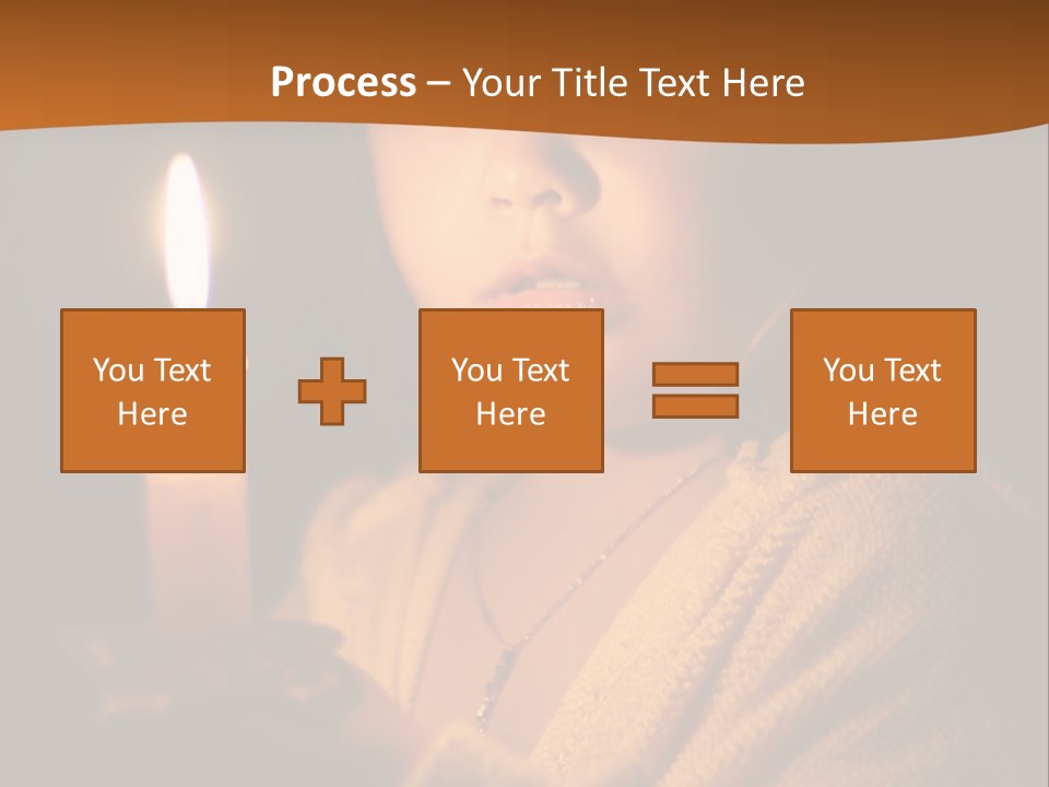 A Young Girl Holding A Lit Candle In Her Hands PowerPoint Template