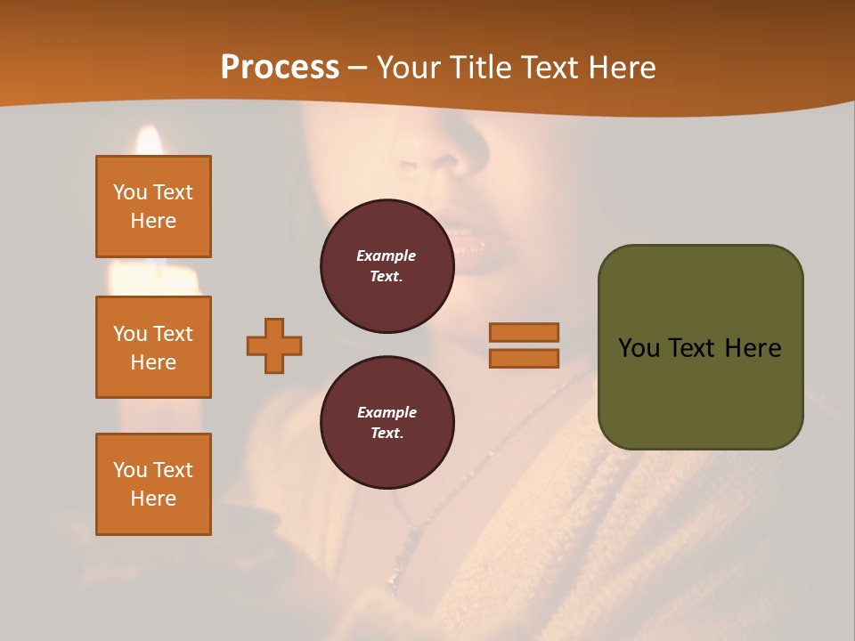 A Young Girl Holding A Lit Candle In Her Hands PowerPoint Template