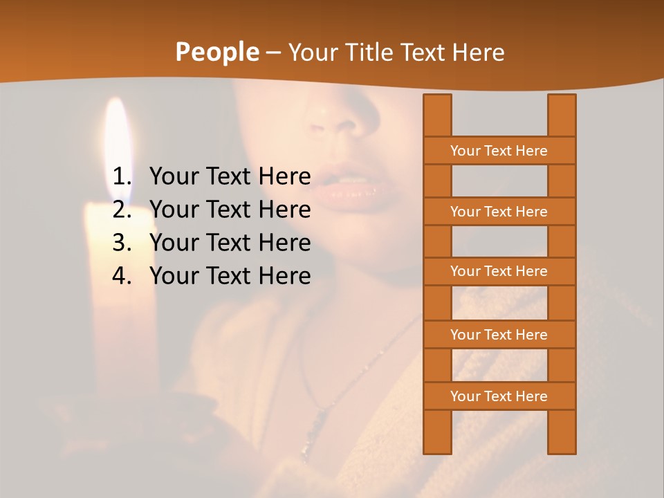 A Young Girl Holding A Lit Candle In Her Hands PowerPoint Template