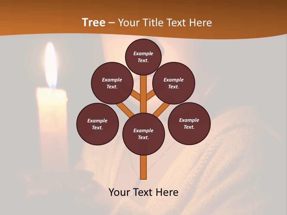 A Young Girl Holding A Lit Candle In Her Hands PowerPoint Template