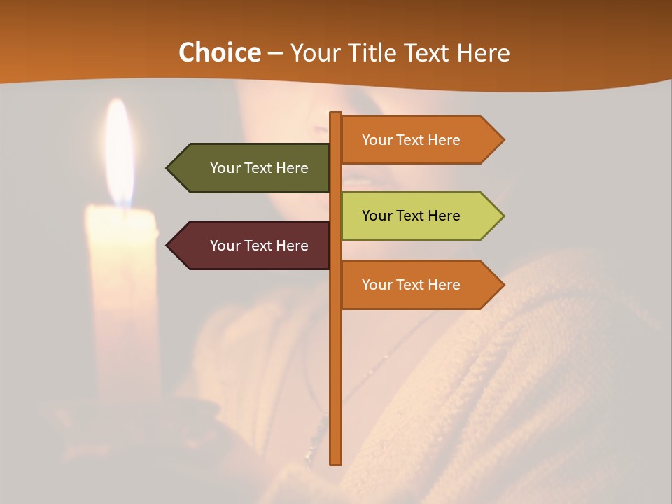 A Young Girl Holding A Lit Candle In Her Hands PowerPoint Template