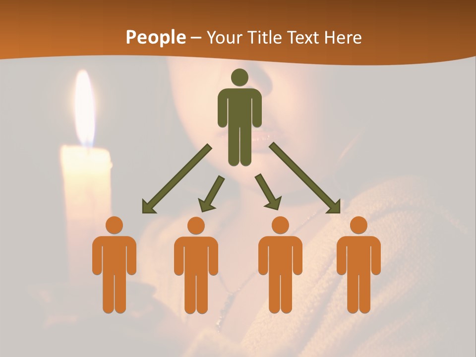 A Young Girl Holding A Lit Candle In Her Hands PowerPoint Template