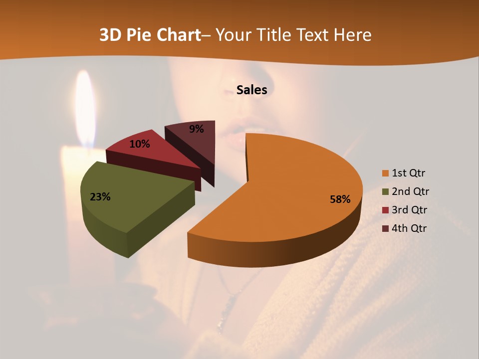 A Young Girl Holding A Lit Candle In Her Hands PowerPoint Template