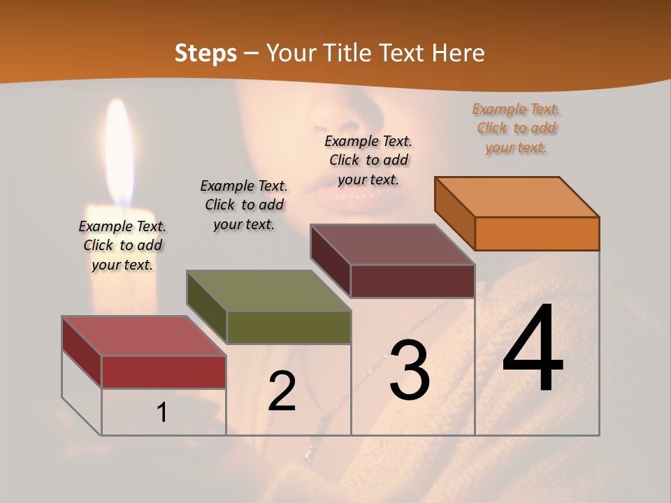 A Young Girl Holding A Lit Candle In Her Hands PowerPoint Template