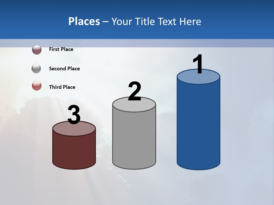 The Sun Shining Through Clouds In The Sky PowerPoint Template