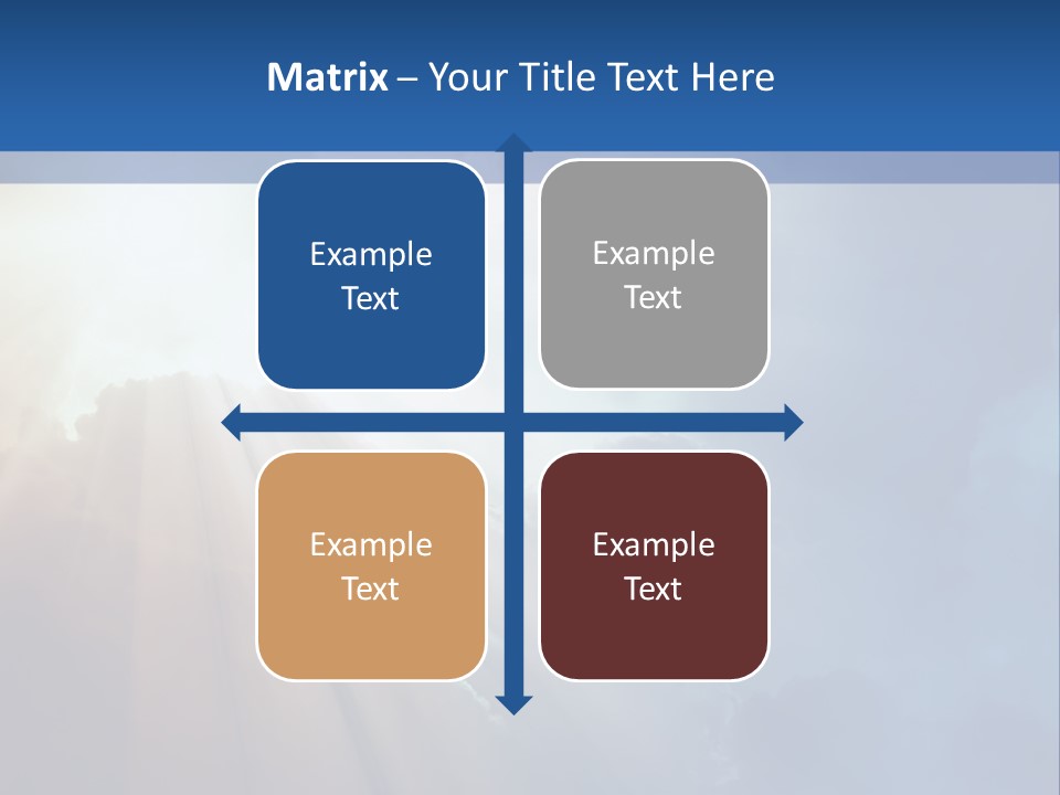 The Sun Shining Through Clouds In The Sky PowerPoint Template