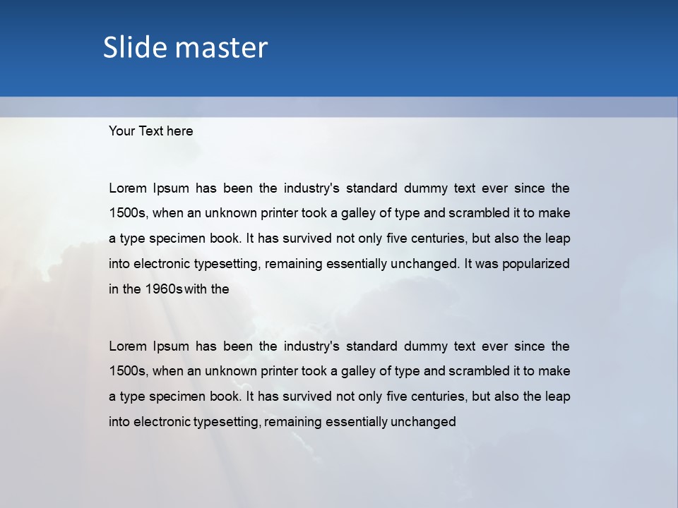 The Sun Shining Through Clouds In The Sky PowerPoint Template