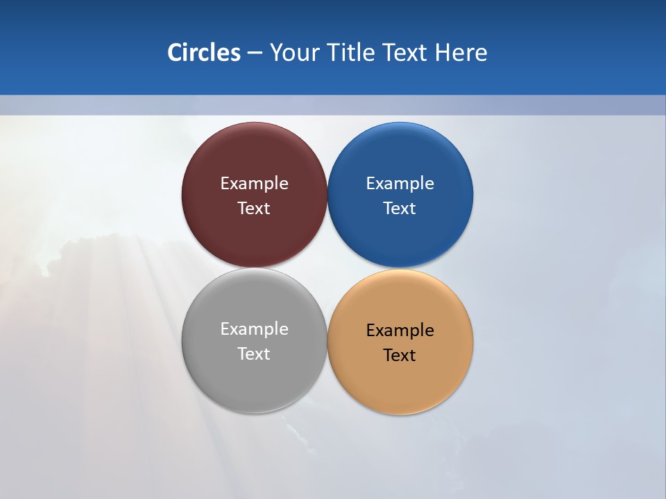 The Sun Shining Through Clouds In The Sky PowerPoint Template