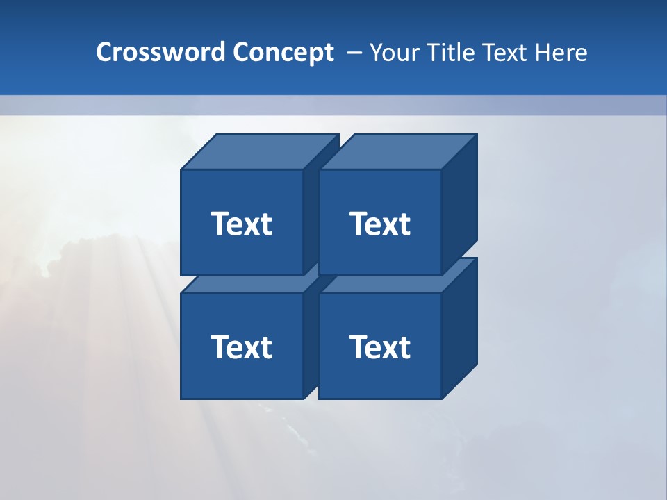 The Sun Shining Through Clouds In The Sky PowerPoint Template