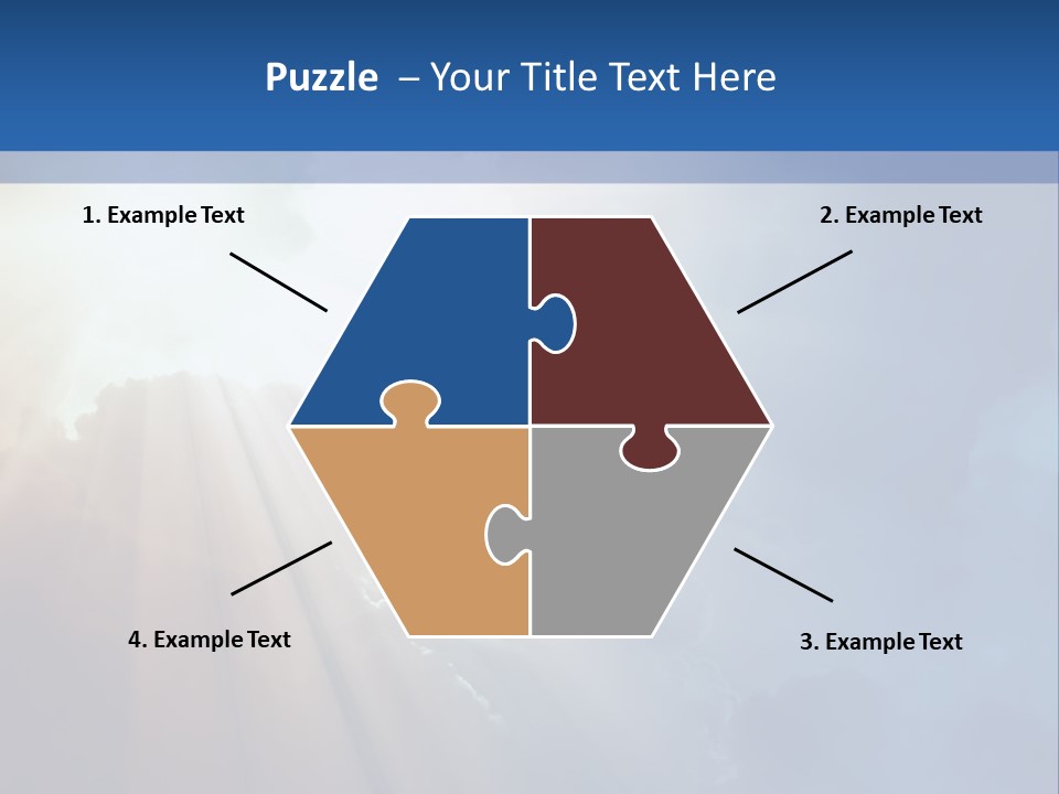 The Sun Shining Through Clouds In The Sky PowerPoint Template