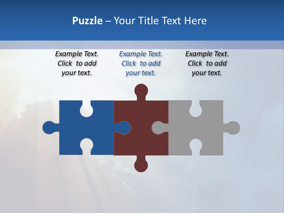 The Sun Shining Through Clouds In The Sky PowerPoint Template