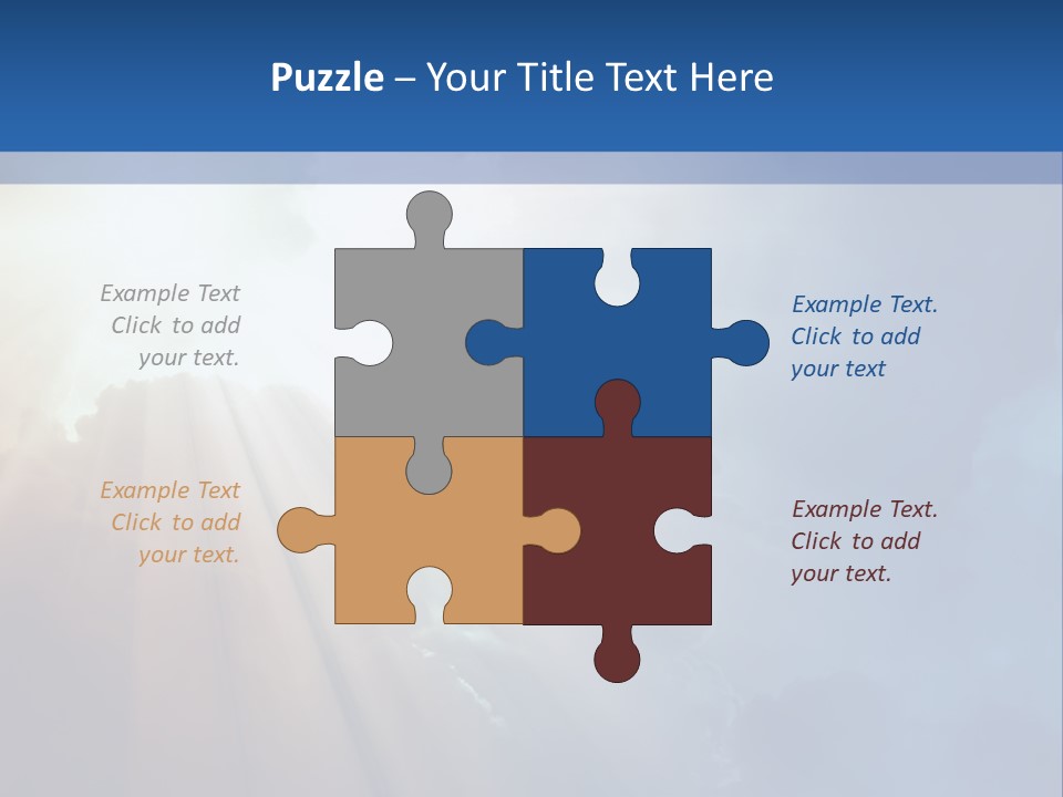 The Sun Shining Through Clouds In The Sky PowerPoint Template