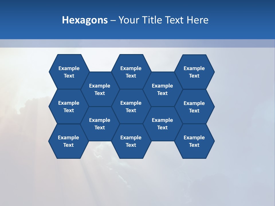 The Sun Shining Through Clouds In The Sky PowerPoint Template