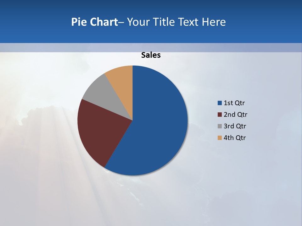 The Sun Shining Through Clouds In The Sky PowerPoint Template