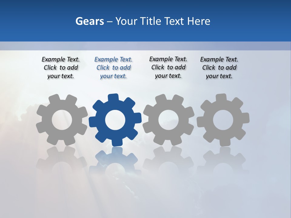 The Sun Shining Through Clouds In The Sky PowerPoint Template