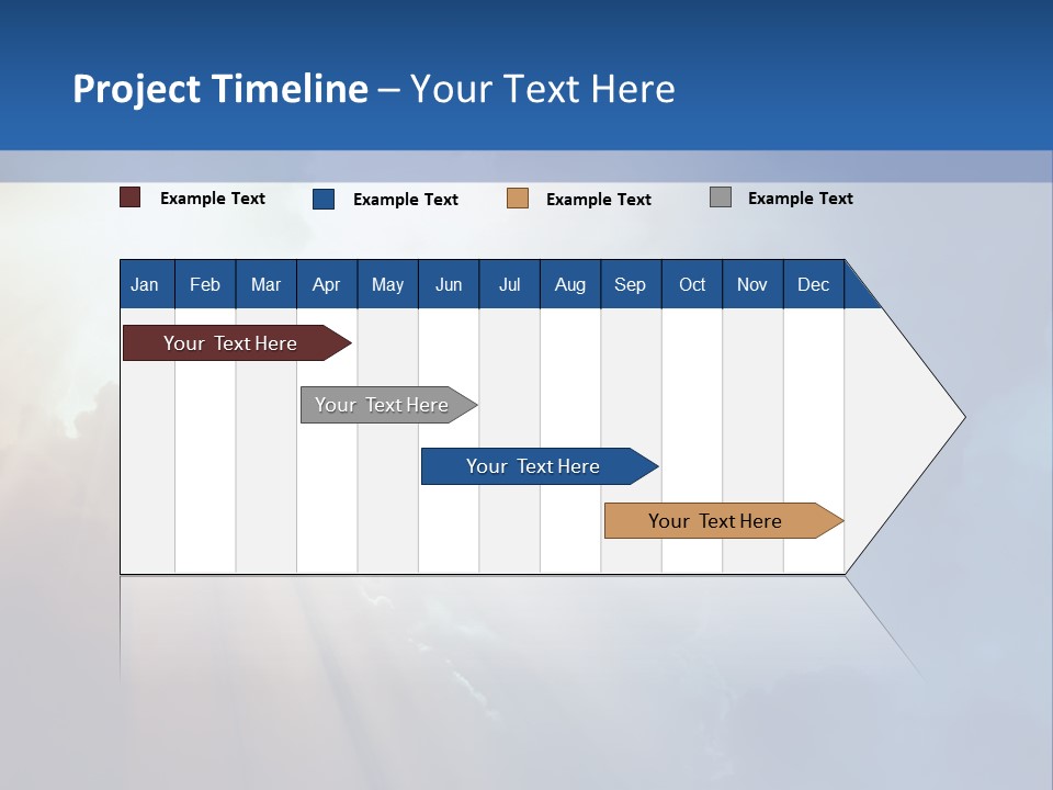 The Sun Shining Through Clouds In The Sky PowerPoint Template
