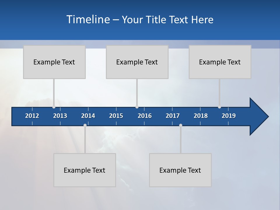 The Sun Shining Through Clouds In The Sky PowerPoint Template