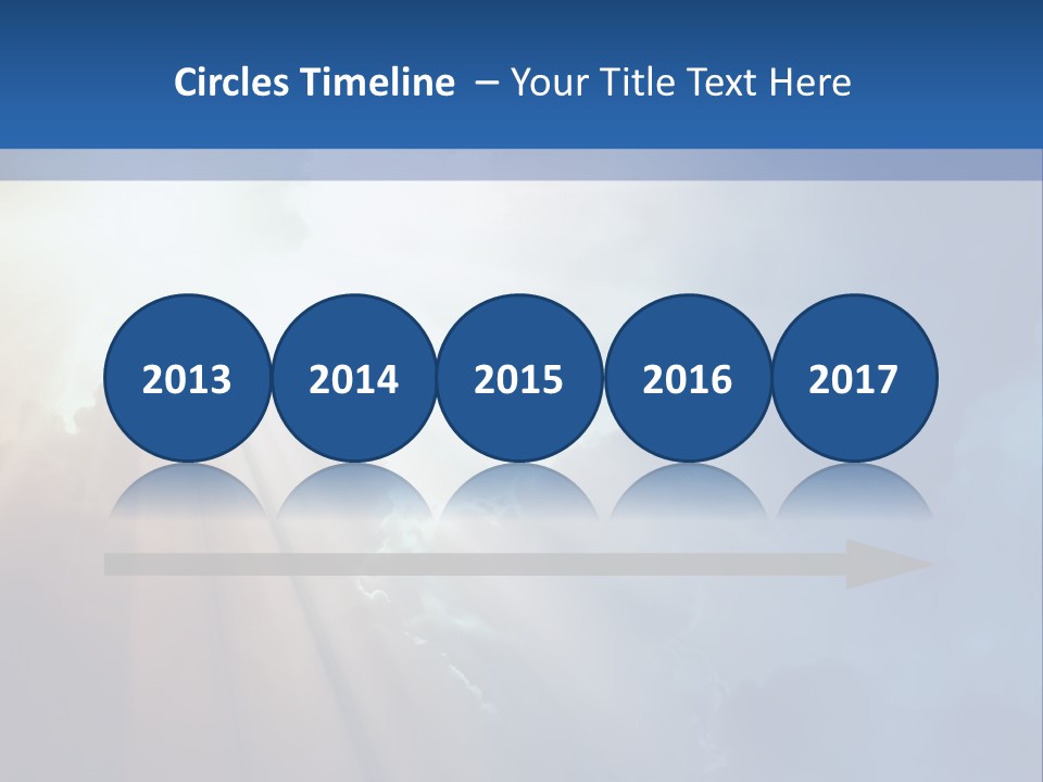 The Sun Shining Through Clouds In The Sky PowerPoint Template