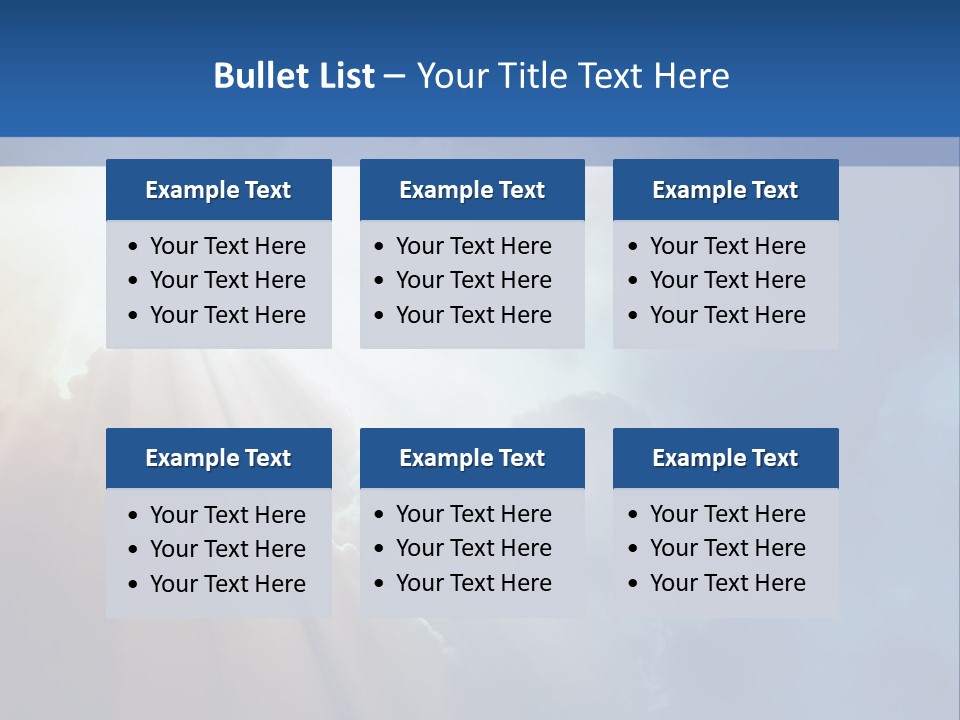 The Sun Shining Through Clouds In The Sky PowerPoint Template