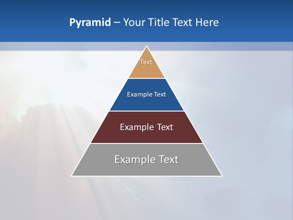 The Sun Shining Through Clouds In The Sky PowerPoint Template