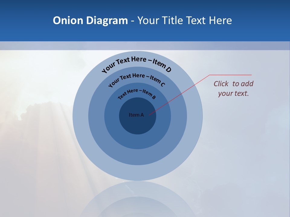 The Sun Shining Through Clouds In The Sky PowerPoint Template