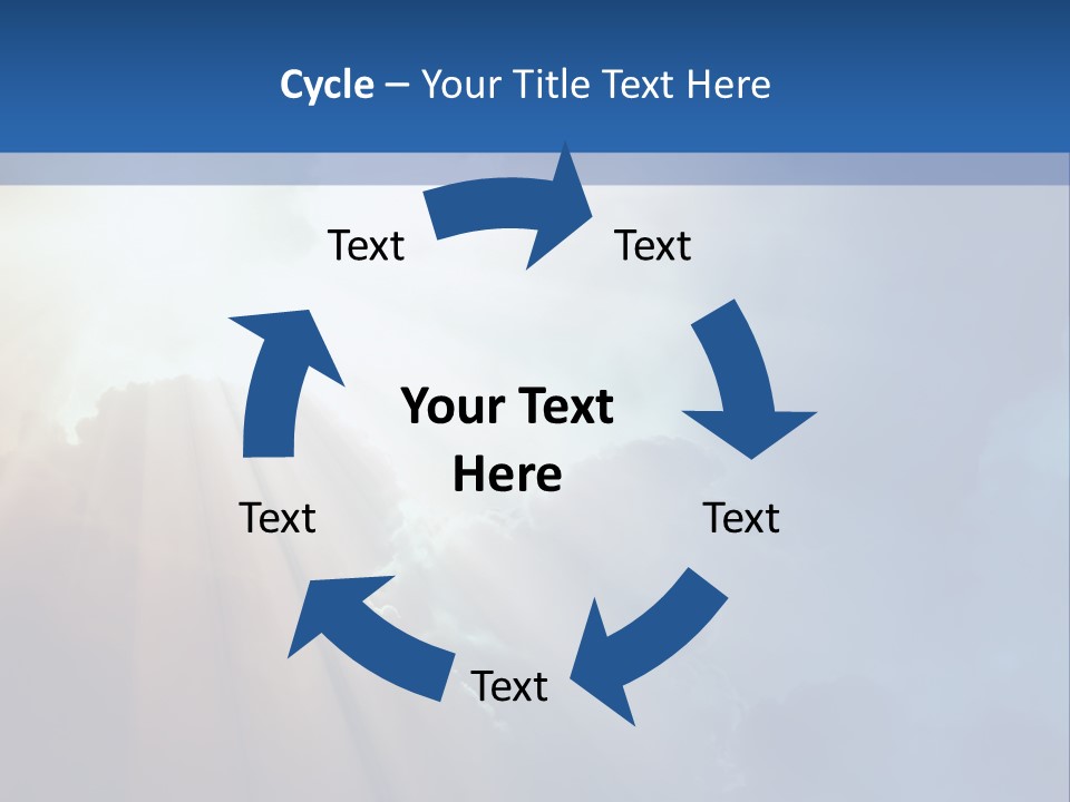 The Sun Shining Through Clouds In The Sky PowerPoint Template