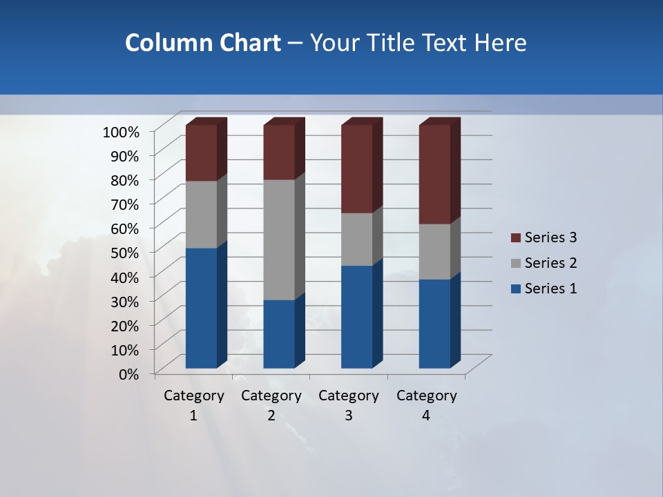 The Sun Shining Through Clouds In The Sky PowerPoint Template