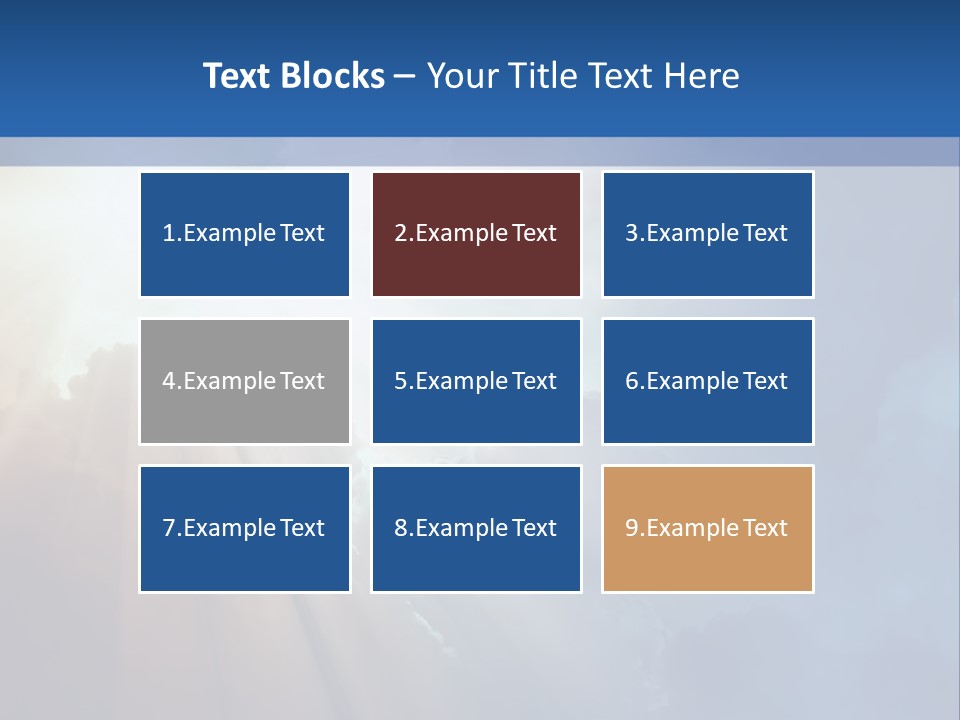 The Sun Shining Through Clouds In The Sky PowerPoint Template