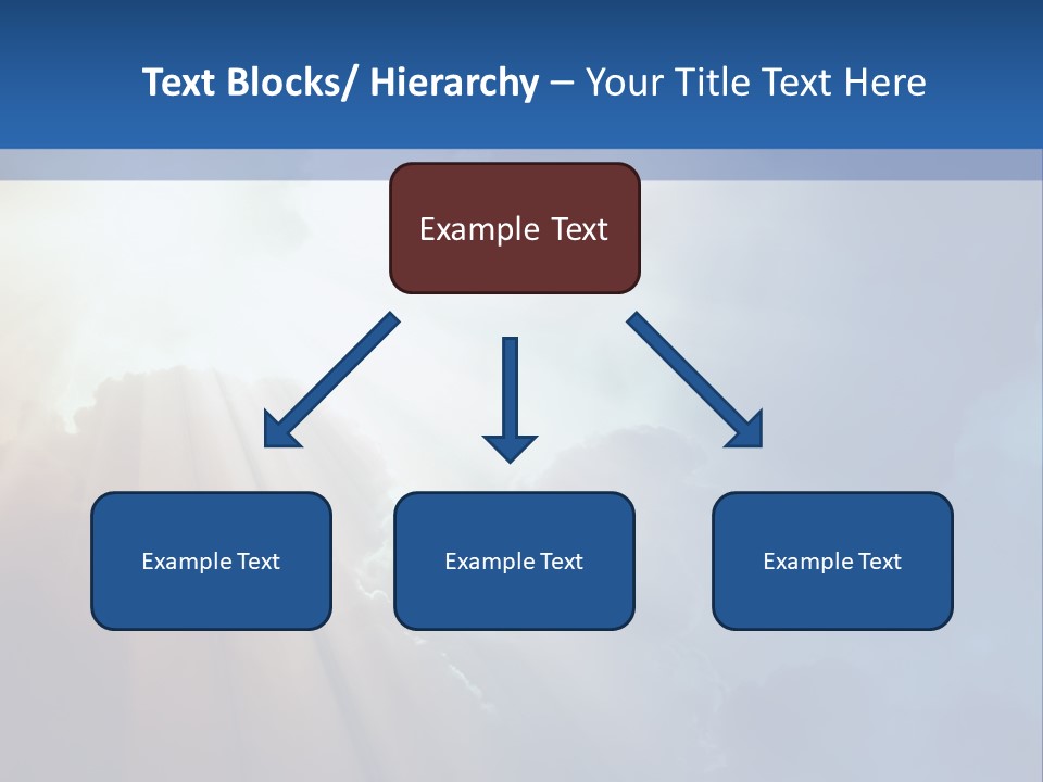 The Sun Shining Through Clouds In The Sky PowerPoint Template