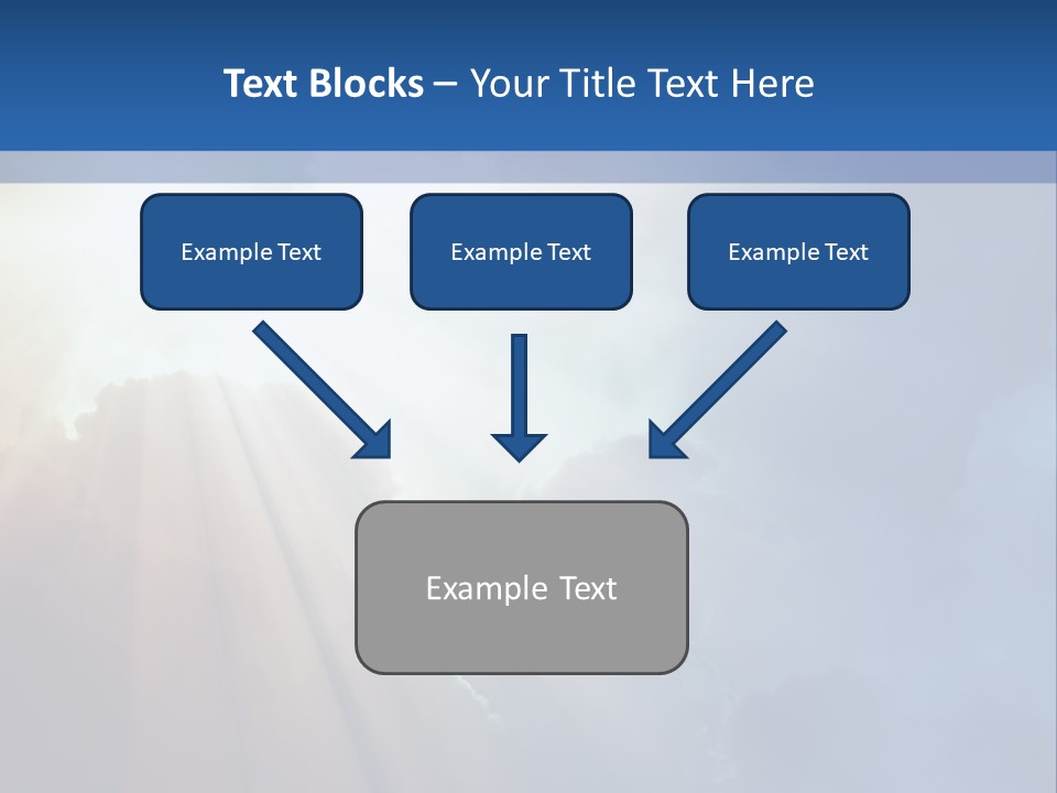 The Sun Shining Through Clouds In The Sky PowerPoint Template
