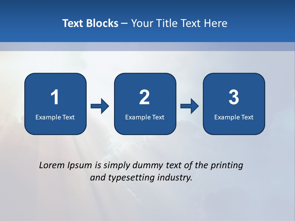 The Sun Shining Through Clouds In The Sky PowerPoint Template