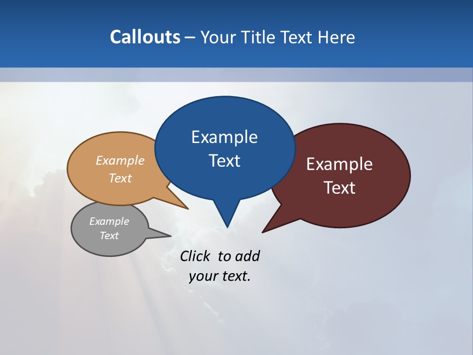 The Sun Shining Through Clouds In The Sky PowerPoint Template