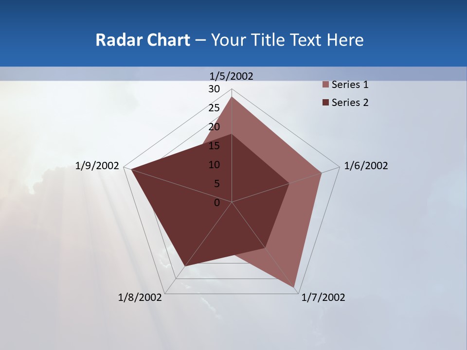 The Sun Shining Through Clouds In The Sky PowerPoint Template