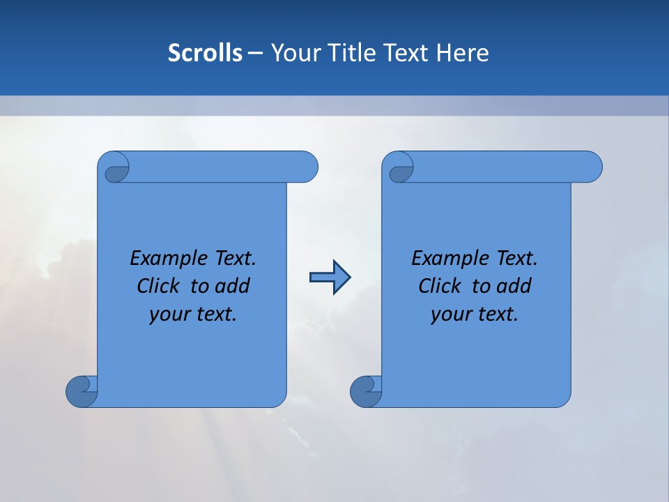 The Sun Shining Through Clouds In The Sky PowerPoint Template