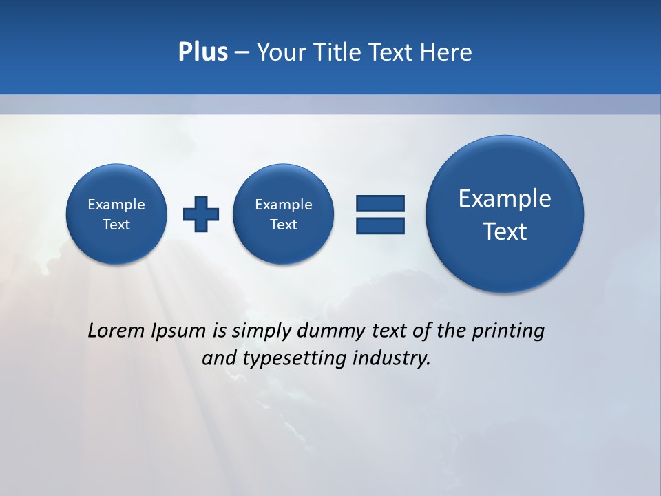 The Sun Shining Through Clouds In The Sky PowerPoint Template