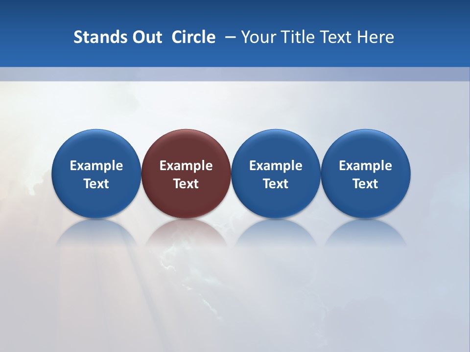 The Sun Shining Through Clouds In The Sky PowerPoint Template