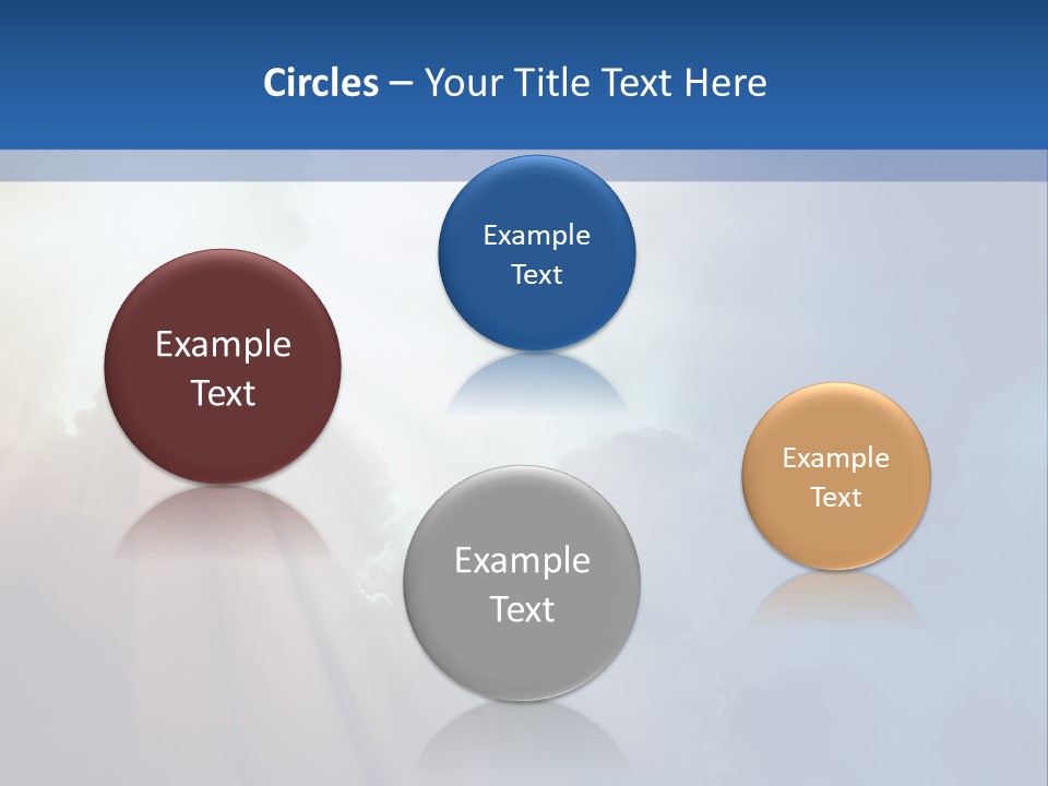 The Sun Shining Through Clouds In The Sky PowerPoint Template