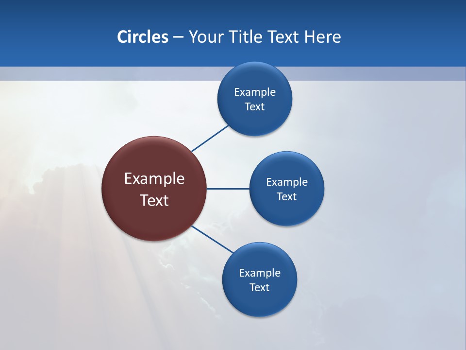 The Sun Shining Through Clouds In The Sky PowerPoint Template