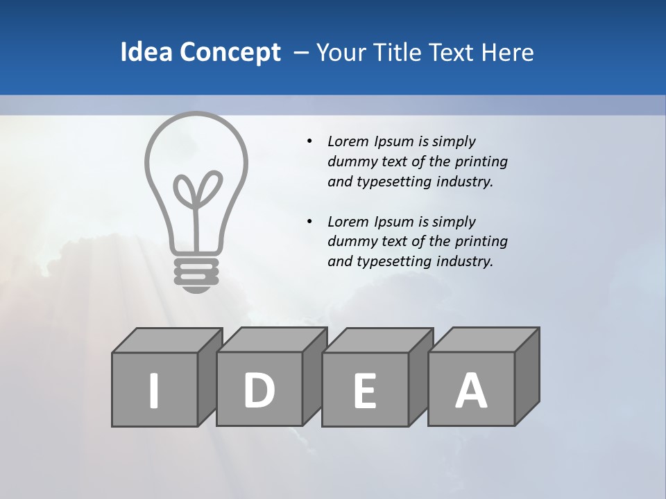 The Sun Shining Through Clouds In The Sky PowerPoint Template