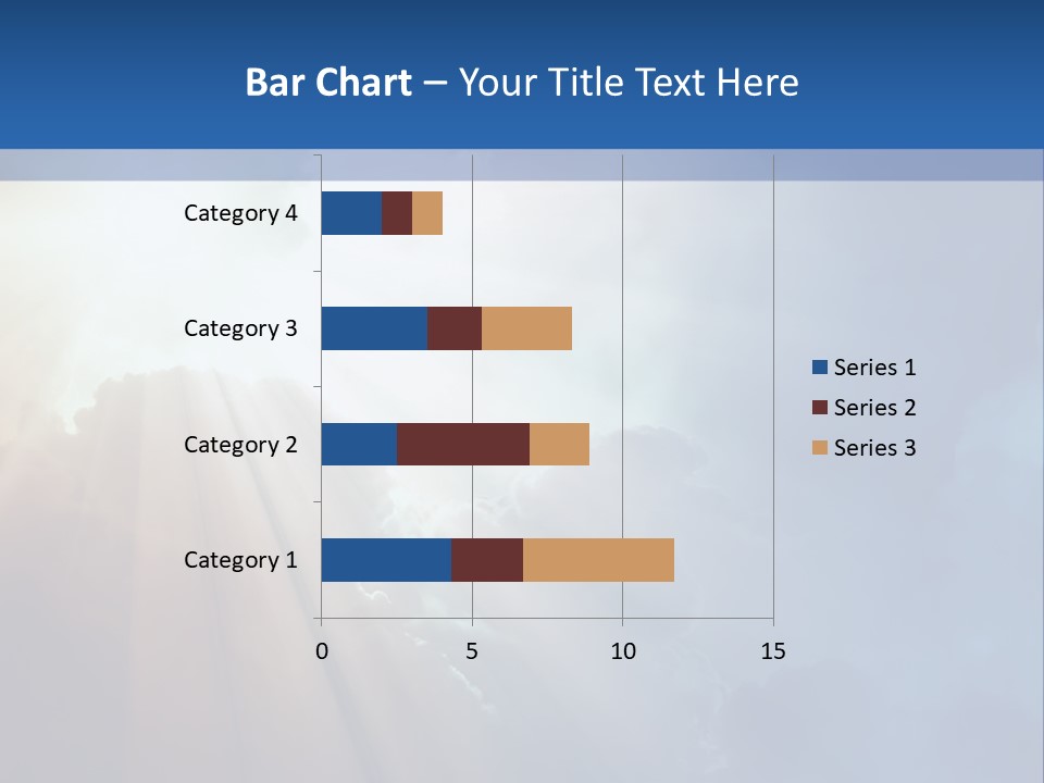 The Sun Shining Through Clouds In The Sky PowerPoint Template