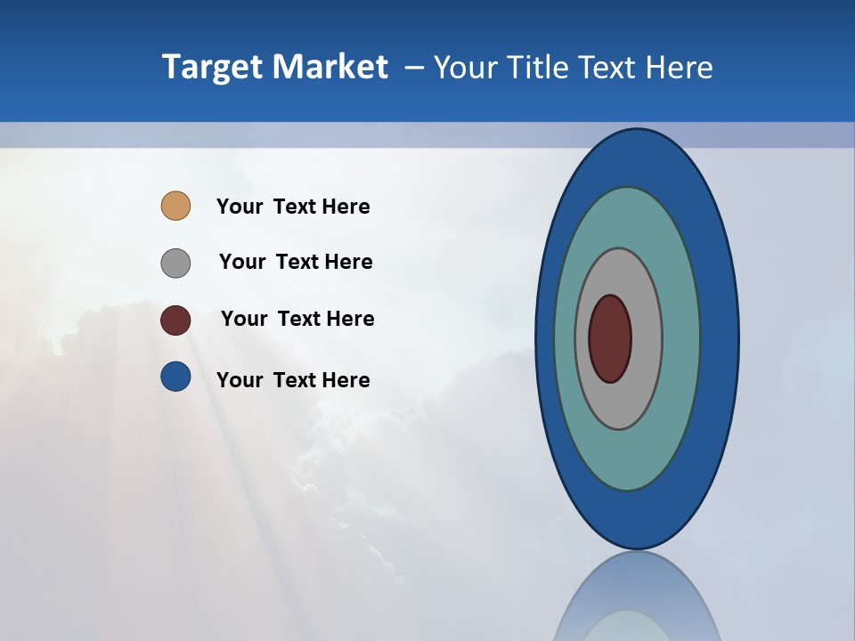 The Sun Shining Through Clouds In The Sky PowerPoint Template