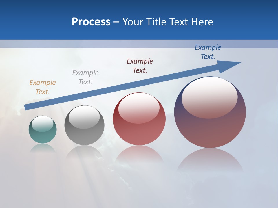 The Sun Shining Through Clouds In The Sky PowerPoint Template
