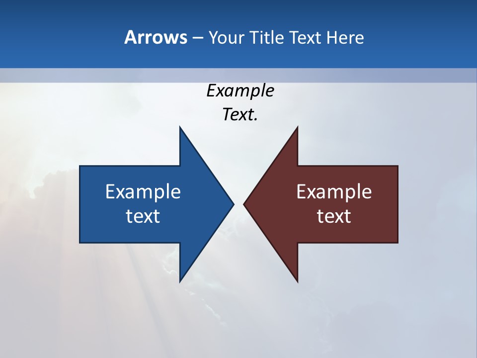 The Sun Shining Through Clouds In The Sky PowerPoint Template