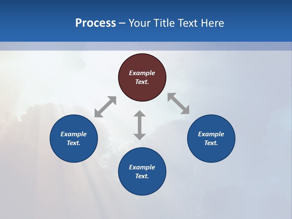 The Sun Shining Through Clouds In The Sky PowerPoint Template
