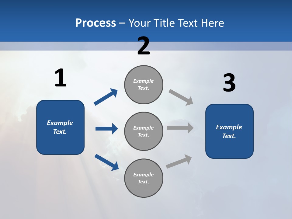 The Sun Shining Through Clouds In The Sky PowerPoint Template