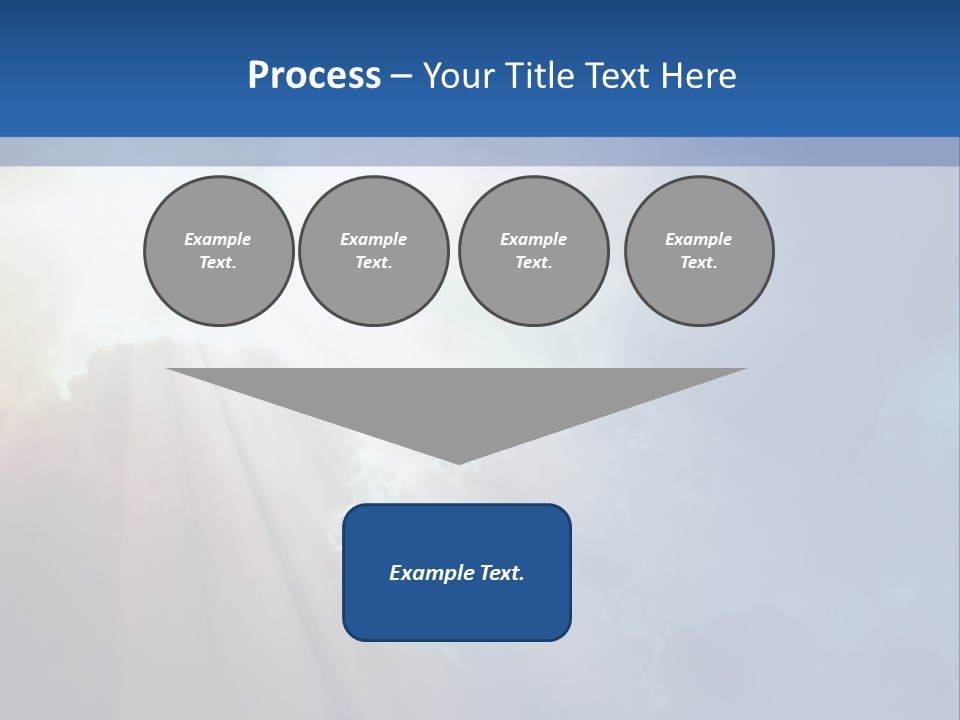 The Sun Shining Through Clouds In The Sky PowerPoint Template