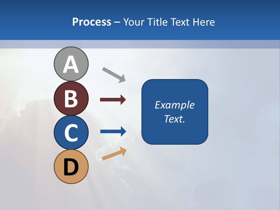 The Sun Shining Through Clouds In The Sky PowerPoint Template